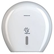 PAPERNET Magazine for Mini Jumbo Antibacterial Plastic, white - Toilet Roll Dispenser