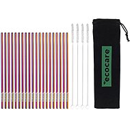 ECOCARE eco-friendly metal straws Rainbow 21,5 × 0,6 cm (20 pcs) - Straw