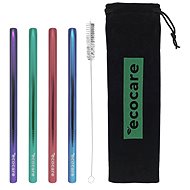 ECOCARE ecological metal straws Maxi Mix 21,5 × 1,2 cm (4 pcs) - Straw