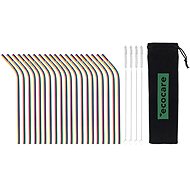 ECOCARE ecological metal straws Rainow 21,5 × 0,6 cm (20 pcs) - Straw