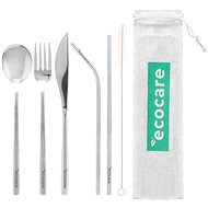 ECOCARE Travel cutlery set Silver 5 pcs - Camping Cutlery
