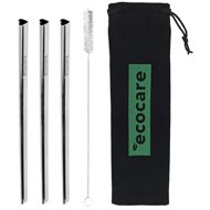 ECOCARE Ecological metal straws Heart Silver 3 pcs - Straw
