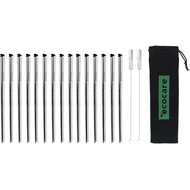 ECOCARE Ecological metal straws Heart Silver 15 pcs - Straw