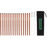 ECOCARE Eco-friendly metal straws Heart Pink 15 pcs - Straw