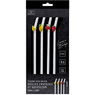 CMP Glass straws in fruit shape with cleaning brush 4 pcs - Straw
