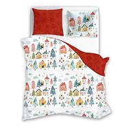 FARO Christmas bedding 140×200cm, Winter village + snowflakes - Bed Linen