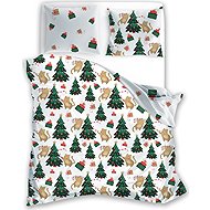 FARO Holly Jolly Cats and Trees microfibre bedding 140 × 200cm - Bed Linen