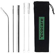 ECOCARE Ecological Metal Straws Set Silver II. - Straw