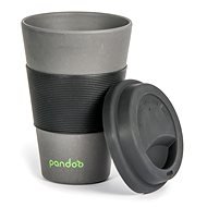 PANDOO újrafelhasználható bambuszcsésze kávéhoz és teához 450 ml fekete - Pohár