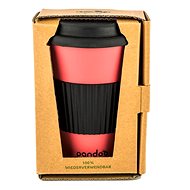 PANDOO Reusable Bamboo Coffee-to-Go Cup, 450ml, Red - Container
