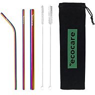 ECOCARE Ecological Metal Straws Set Rainbow - Straw