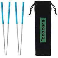 ECOCARE Metal Chopsticks with Cover Silver-White 4 pcs - Cutlery Set