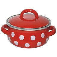 Metalac Red Dot, Elegant with lid 12 cm, 0,8 l - Casserole Pot