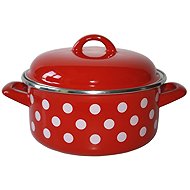 Metalac casserole Red Dot, Standard with lid 18 cm, 2,2 l - Casserole Pot