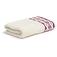 Möve Cosy Knits Towel with border 50 × 100 cm cranberry - Towel