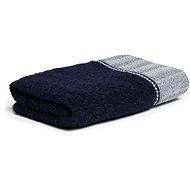 Möve Brooklyn Towel with border 50 × 100 cm blue - Towel
