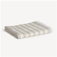 Möve Timeless Waffle Towel Collection 50 × 100 cm with stripes white and beige - Towel