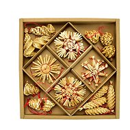 DOMMIO Christmas decorations - straw, 27 pcs - Christmas Ornaments