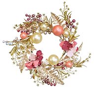 DOMMIO Christmas wreath - glitter pink, 35 cm - Wreath