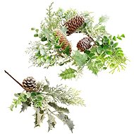 DOMMIO Christmas wreath + green sprig, 28/33 cm - Wreath