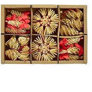 DOMMIO Christmas decorations - straw ornaments, 27 pcs - Christmas Decoration