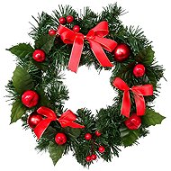 DOMMIO Wreath decorated with apples and elderberries, O 35 cm - Wreath