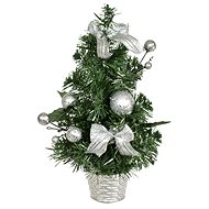 DOMMIO Christmas tree decorated - silver, 30 cm - Christmas Tree