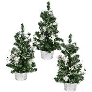 DOMMIO Christmas tree decorated - silver, 25 cm, 3 pcs - Christmas Tree
