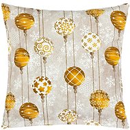 BELLATEX CHRISTMAS cushion 40 × 40 cm 55/127 Christmas balls gold - Pillow