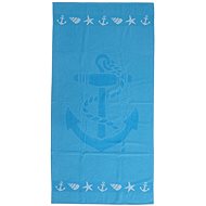B. E. S. - Petrovice Beach towel velour 70 × 140 cm - Anchor (K-19092) - Bath Towel