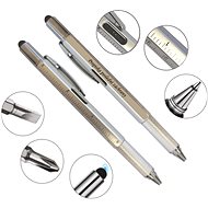 6in1 multipurse with print Last Rescue pen silver - Multifunction Pen