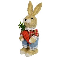 DOMMIO Easter decoration - Rabbit with carrot, 29 × 11 cm - Easter Decoration
