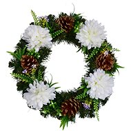 DOMMIO Autumn wreath with white chrysanthemums, 35 cm - Wreath