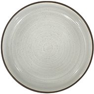 Clay Dessert plate Negative, 21 cm, black and white - Plate