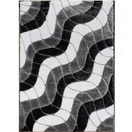 Kusový koberec Seher 3D 2616 Black Grey 140 × 190 cm - Koberec