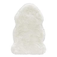 Kusový koberec Superior 103347 Uni White kůže 90 × 140 tvar kožešiny cm - Koberec