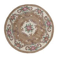 Ručně všívaný kusový koberec Lotus premium Fawn kruh 120 × 120 o cm - Koberec