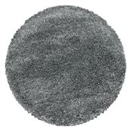 Kusový koberec Fluffy Shaggy 3500 light grey kruh - Koberec
