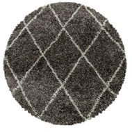 Kusový koberec Alvor Shaggy 3401 taupe kruh 200 × 200 o cm - Koberec