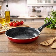 Metalac Granite induction, enamel pan 20 cm, red - Pan