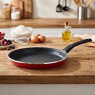 Metalac Granite induction, enamel pancake griddle 25 cm, red - Pan