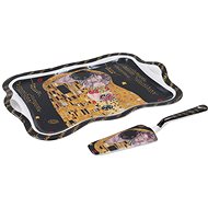 HOME ELEMENTS Cake plate 35 cm Klimt - Kiss dark - Tray