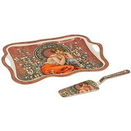 HOME ELEMENTS Cake plate 35 cm Mucha dark - Tray