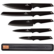 BERLINGERHAUS Knife set with magnetic holder 6 pcs Black Rose Collection - Knife Set
