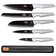 BERLINGERHAUS Knife set with magnetic holder 6 pcs Moonlight Edition - Knife Set
