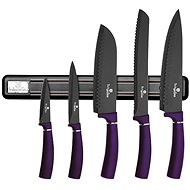 BERLINGERHAUS Knife set with magnetic holder 6 pcs Purple Metallic Line - Knife Set
