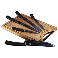 BERLINGERHAUS Non-stick knife set + cutting board 6 pcs Black Silver Collection - Knife Set