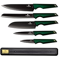 BERLINGERHAUS Set of 6 non-stick knives Emerald Collection with magnetic holder - Knife Set