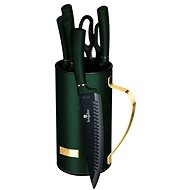 BERLINGERHAUS Set of 7 non-stick knives Emerald Collection in stand - Knife Set