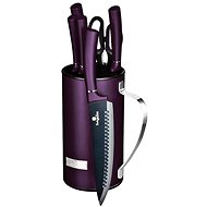 BERLINGERHAUS Set of knives in stand 7 pcs Purple Eclipse Collection - Knife Set